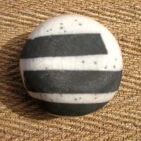 raku blanc bandes noires