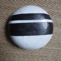 raku blanc bandes noires