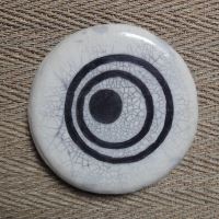 raku blanc cercles noirs